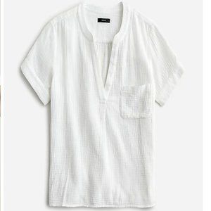 J.Crew NWT White Gauze Popover